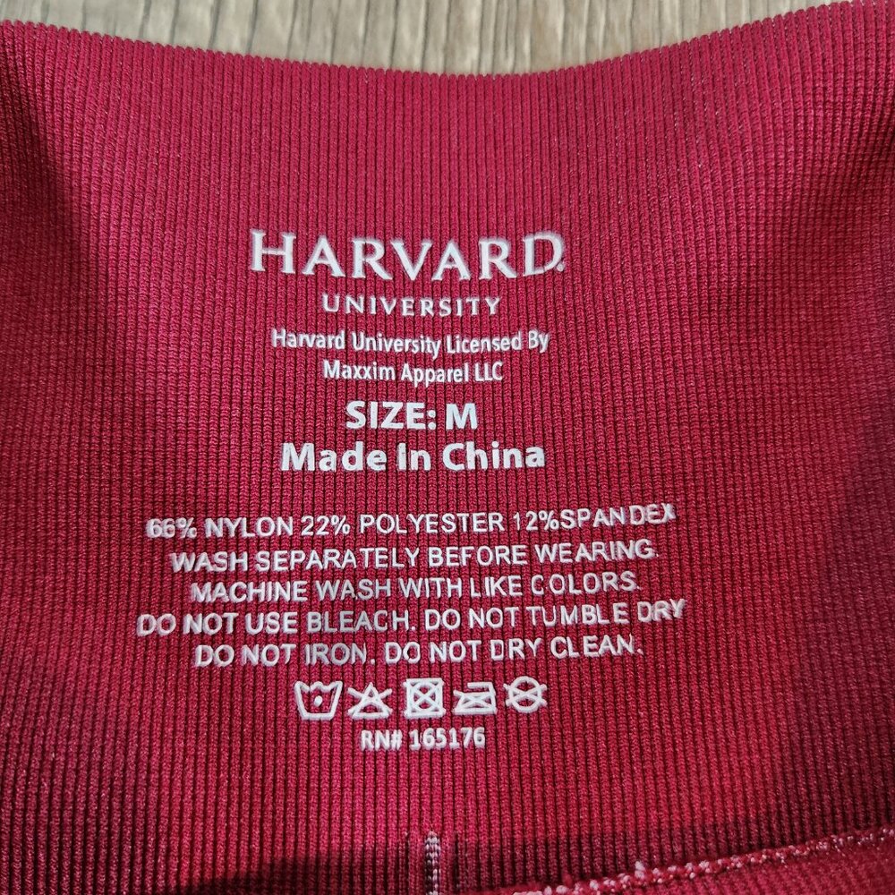 Harvard University Biker Shorts High-Waisted Compression Breathable Size Medium - Picture 4 of 7